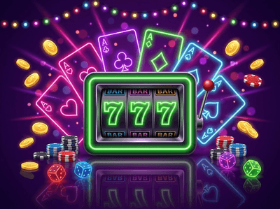 Visual mewah mesin slot dengan efek cahaya ruby dan koin emas